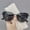Black Frame Gray, variant on 2026 Metal Small Frame Cat Eye Sunglasses for Women, European and American Street Style, Unisex