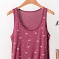 thumbnail image 5 of Asxite Plus Size Womens Pajamas Loose Breathable Sleeveless Crew Neck Soft Knit Bow Print Sleep Shirt, 5 of 6