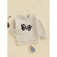 thumbnail image 5 of Michellecmm  Girls Boys Sweatshirts Letter Embroidered Crew Neck Pullover, 5 of 9