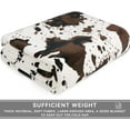 thumbnail image 6 of Flannel Fleece Cow Print Blanket Twin Size, Soft Cozy Plush Cow Blankets, Lightweight Microfiber Cow Print Throw Blanket for Couch Sofa Bed 60"x80", 6 of 6