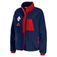 thumbnail image 2 of Women's WEAR by Erin Andrews Navy New England Patriots Polar Fleece Raglan Full-Snap Jacket, 2 of 3