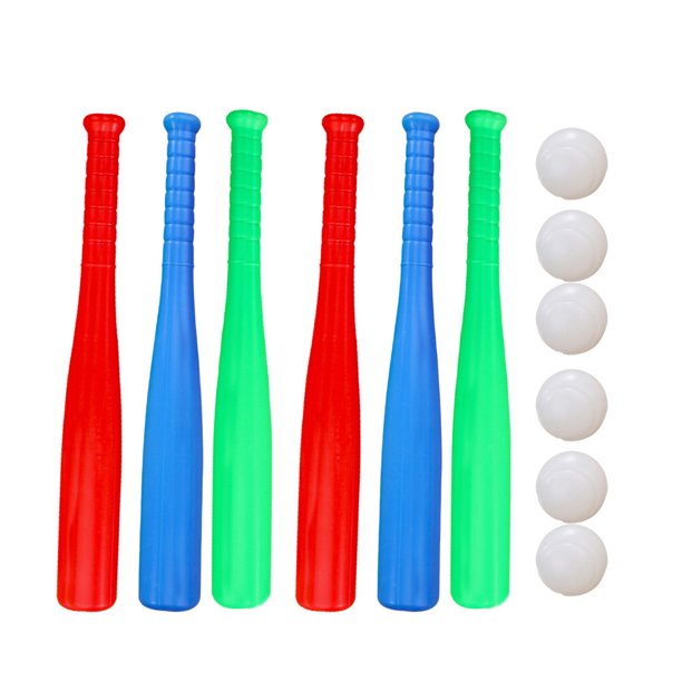 12pcs Plastic Baseball Bat Ball Kit Child Baseball Toy Set Outdoor Ball