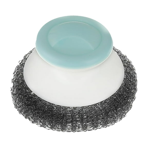 Stainless Steel Scrubber with Handle,Metal Scrubbers,Heavy Duty Pot Scrubbers Dish Scrubber Cleaning Brush Wash for Dish,Scrubbing Brushes Cleaning Supplies for Pots, Pans, Grills, Sink(Z1-Blue)
