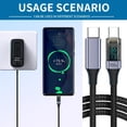 thumbnail image 2 of Lerpwige Digital Display 100W Type C Fast Charging Cord Data Cable for Electronics, 2 of 15