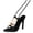 Black, variant on Womens Tortoise Beaded Stiletto High Heels Strappy Sandals Bohemian Beach Casual Leather Pointed Toe Slip on Dressy Pumps Summer Shoes for Vacation White Size 9.5