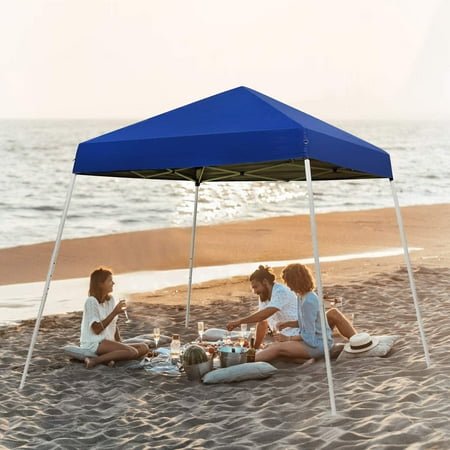 UBesGoo 8 X 8ft Slant Leg Pop Up Canopy Party Tent Shade Beach Shelter Camping Tent Carry Bag Rain/Sunshine
