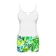 thumbnail image 5 of Traje de baño tankini de dos piezas para mujer, informal, de gran tamaño, de color liso, con parte superior dividida y acolchado en el pecho. Traje de baño tankini para mujer. Traje de baño de dos pie, 5 of 6