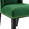 thumbnail image 6 of Modway Baron 19.5" Modern Velvet Dining Chairs in Emerald Green/Black (Set of 2), 6 of 10