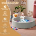 thumbnail image 2 of Barara King 25D Sponge Filling Foam Ball Pit 41.5 Inch Round Washable Gray Cover, 2 of 8
