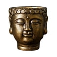 thumbnail image 1 of Maceta con cabeza de Buda, contenedor de plantas, bonsái, adorno creativo, decoración, florero, macetero para interior, escritorio, oficina y exterior Bronce, 1 of 8
