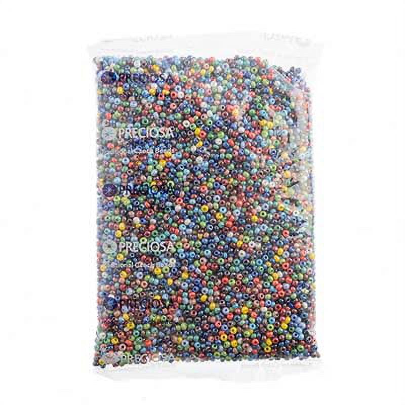 John Bead Czech Glass Seed Beads 6/0 (500g) Opaque Luster Multicolored Bead