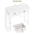 thumbnail image 2 of Escritorio ThreeHio pequeño blanco para dormitorio infantil con cajones, 2 of 7