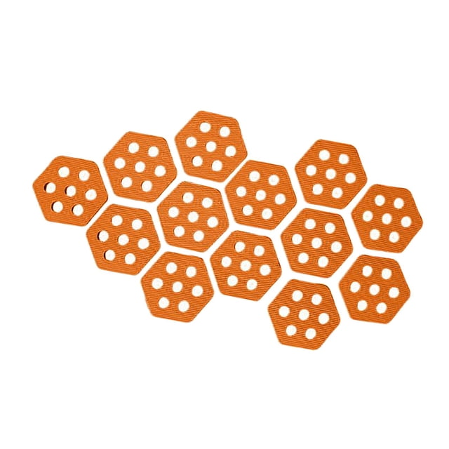 12 almohadillas hexagonales para cubierta, accesorios para surf, almohadillas antideslizantes premium. naranja