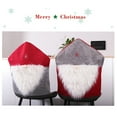 thumbnail image 2 of facefd Xmas Chair Back Cover Arrangement Protective Sleeve Lovely Santa Claus Printing Protector Restaurant Kitchen Hotel Party Red, 2 of 8