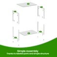 thumbnail image 5 of LEDREM Industrial 2-Pack Accent End Tables, Sturdy Steel Frame & Particleboard, Easy assembly, Adjustable Feet Slim Side Table, Brown, White, 5 of 7