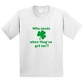 thumbnail image 5 of Kid's St. Patrick's Day Shirt - Who Needs Luck When They've Got Me?! - Cute St. Paddy's Tee - Unisex, 5 of 7