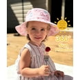 thumbnail image 3 of 2 Pack Baby Toddler Sun Hat UPF 50+ Sun Protection Bucket Hats for Boys Girls Wide Brim Beach Hat Kids Bucket Hat Age 0-6 Years, 3 of 7