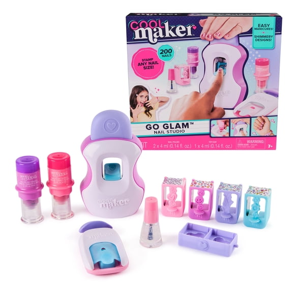 Cool Maker, GO GLAM Nail Art Studio Stamper Toy, Nail Polish Applique (Packaging May Vary)