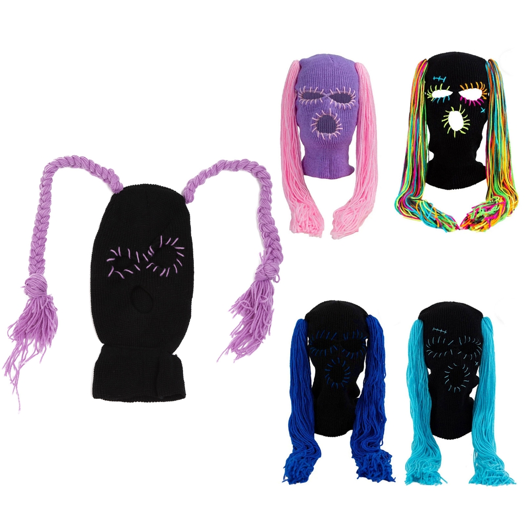 Yokua Warm Winter Caps Knit Beanie Hat Balaclava Full Face Ski Masks for Women