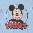 thumbnail image 3 of Disney Mickey Mouse Happy Mickey Face In Circle Men's T Shirt (Light Blue, S-XXXL), 3 of 4