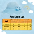 thumbnail image 4 of Protective Baby Bucket Sun Hat With UPF 50+ Protection Adjustable Infant Summer Beach Hats For Boy & Girl Breathable Toddler Swim Pool Play Sunhat With Wide Brim 12-24 Months Light Blue S, 50 CM, 4 of 5