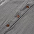 thumbnail image 5 of AZoiNM Men's 3/4 Sleeve Henley Shirt Smart Casual Slim Fit Button Collar Moisture-Wicking Urban Fashion Top for Spring and Fall, 5 of 9