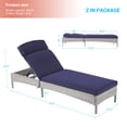 thumbnail image 5 of CHYVARY 2-Piece Patio Lounge Sofa Adjustable Angles Outdoor Thick Waterproof Cushion Steel Frame Suitable for Backyard, Patio and Porch, Navy Blue, 5 of 6