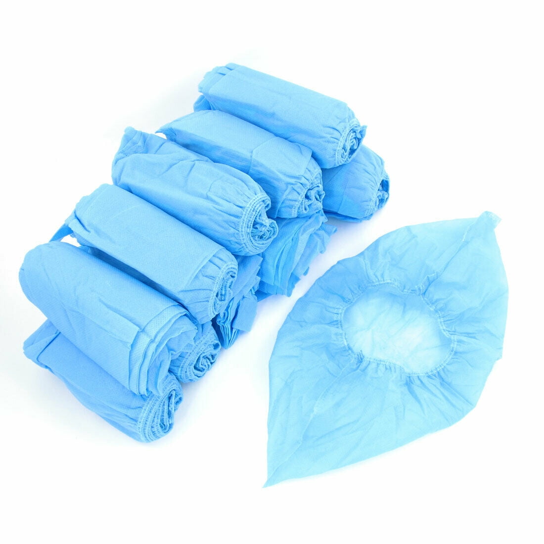 Blue Nonwoven Fabrics Elastic Band Disposable Shoes Cover 100 Pcs