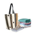 thumbnail image 2 of FORMRS Womens Canvas Tote Bag with Zipper Inner Pocket Shoulder Handbag, Beige Abstract Dots, 2 of 7