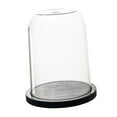 thumbnail image 2 of Vitrina de campana de cristal transparente con base de madera para velas 23 cm x 284 cm, 2 of 9