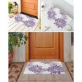 thumbnail image 6 of Fluffy Shag Bath Mat Purple White Grey Chrysanthemum Flower Area Rugs Warm Soft Plush Shaggy Floor Door Mats for Bathroom/Bedroom/Living Room/Entry Way Decor Minimalist Floral, 6 of 6