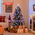 thumbnail image 4 of Costway 5 FT Flocked Christmas Tree Artificial Xmas Tree with 170 Branch Tips &Pine Needles, 4 of 10
