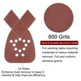 thumbnail image 4 of Unique Bargains 40 Packs 800 Grits 12 Holes Hook & Loop Sandpapers Triangular Sanding Pads Sheets with Extra Tips, 4 of 6