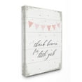 thumbnail image 2 of Stupell Industries The Kids Room By Stupell Pink Bunting Thank Heaven for Little Girls Planked Look Canvas Wall Art, 16 x 20, Proudly Made in USA 16 x, 2 of 6