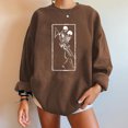 thumbnail image 4 of Sudadera Para Mujer Sudaderas de Otoño Estampado de Calavera Suelto Cuello Redondo Manga Larga Sudadera de Gran Tamaño de Lana Odeerbi ODB171575, 4 of 9