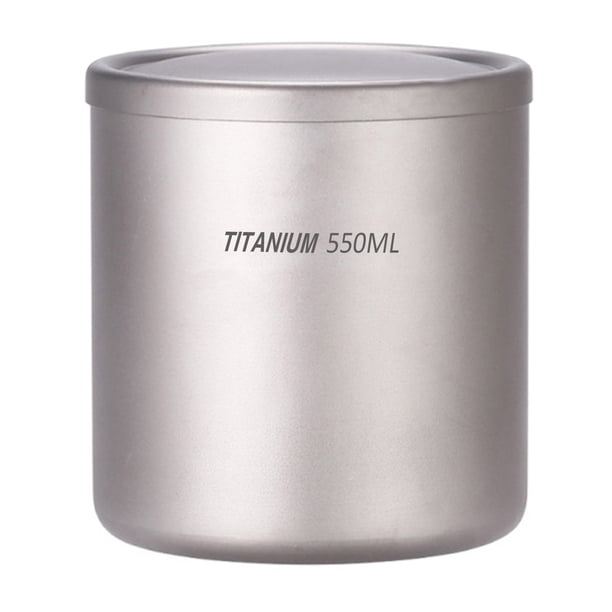 TFixol 220ml/330ml/450ml/550ml taza de agua de titanio de doble pared taza de té y café para