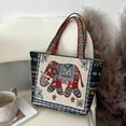 thumbnail image 2 of Sac Fourre-Tout Vintage pour Femmes Sacs à Main Décontractés Sacs de Courses Éléphant Rouge, 2 of 9