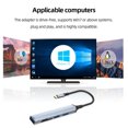 thumbnail image 3 of 4 en 1/5 en 1 USB C HUB 5Gbps/480Mbps Adaptador multidivisor Accesorios para portátiles, 3 of 6