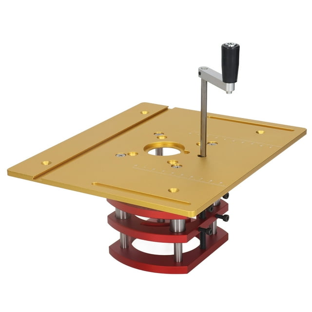 Router Lift System, Aluminum Alloy Manual Lifting Router Lift System Router Table Saw Insert Base Plate for Router Plates and Lift Systems, Small Trimming Machine