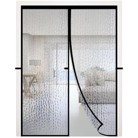 Magnetic Thermal Insulated Door Curtain,Waterproof EVA Door Cover,Fit Doors Size Up to 40"x82",Temperature Protection Insulated Doorway Curtain Partition,Patio Self-Closing Doors Net Screen