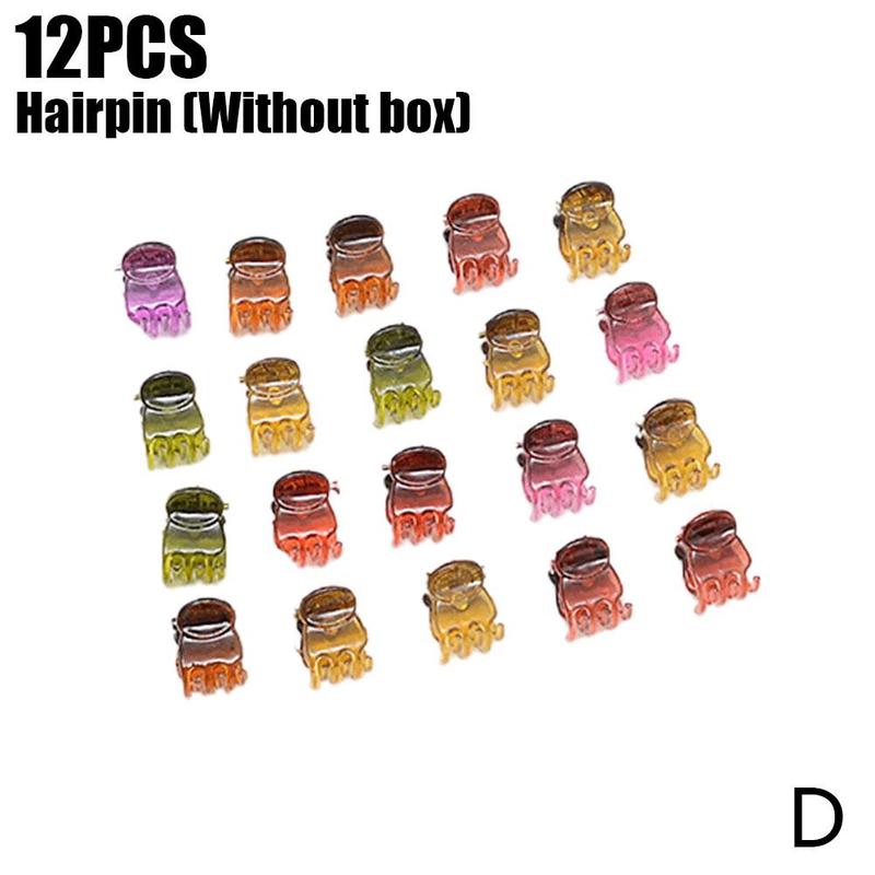 Lbaby 12 Pcs Mini Hair Clips Plastic Hair Claws Pins Small Hair Jaw Clamps Hair Styling
