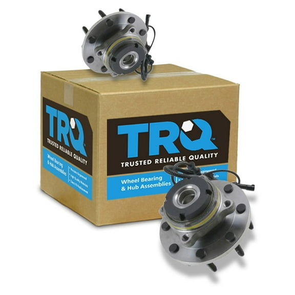TRQ Front Wheel Hubs & Bearings Pair for 99-02 Ford F250 F350 Super Duty 4WD BHA53310