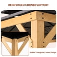 thumbnail image 7 of INTER HUT 13x11 ft Outdoor Double Roof Cedar Framed Wood Gazebo Pavilion, 7 of 7