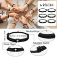thumbnail image 2 of Lsupdaol 6 Pcs Braided Cross Bracelet Adjustable Rope Jesus Bracelet Christian Religious Gift for Men Women WWJD Wristband Metal Knot, 2 of 11