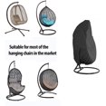 thumbnail image 3 of Outdoor Furniture Cover - Garden Rattan Wicker Waterproof Hanging Chair Furniture Cover - Egg Protective Cover Chair - 210D Oxford Polyester PVC Cover - Black, 3 of 5