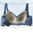 thumbnail image 5 of YWDJ Lounge Bras for Women Plus Size Back Closures Comfortable Bras Wireless Bras Wide Strap Full Coverage Push up Hollow Sleep Bras Padded Plus Size Comfort Bras Wrap Comfy Bras Blue 40D, 5 of 7