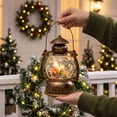 thumbnail image 4 of Christmas Musical Snow Globe Lantern, Water Filled Night Light, Oil Lamp Style Body with Swirling Glitter Warm Light and Eight Melodies, Tabletop Decor for Mantel Shelf or Bedside, 4 of 6