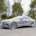 thumbnail image 2 of 2pcs Universal Disposable Car Cover Pe Disposable Full Car Shield Waterproof Dustproof Scratchproof Windproof Universal Fit,3.8m*6.5m, 2 of 4