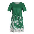 thumbnail image 3 of DEELLEEO Aubaines à Moins de 10,00 Robes pour Femmes Manches Courtes Liquidation Robes d'Été Décontractées pour Femmes Col Rond Manches Courtes Robes Pliantes à Imprimé Floral, 3 of 7