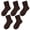 Coffee, variant on OYXSER 5 Pairs Womens Solid Mid Calf Socks, Elastic Cuff Warm Soft Fit Suitable for All-Day Wear